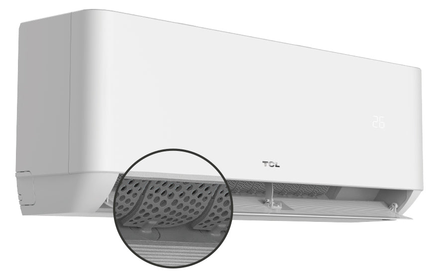 Kondicionierius / šilumos siurblys TCL OCARINA Fashion bevėjis 2.6/2.6kW 09K A++ R32 (-20'C) su el.pašild. Wi-Fi TAC-09CHSD/TPG11I